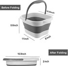 Collapsible Foot Soak Tub 15l 4 Gl  With Handle  Bath Massager For Dry Cracked F