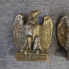 Vintage Lot Of 2 Pair 1776 Brass Eagle Bookends Colonial Virginia  Hampton  Va