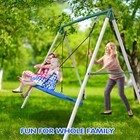 Hapfan 6 5ft 500lbs Heavy Duty Swing Sets With 50 saucer Swing For Kids Adults
