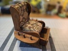 Wooden Rocking Chair Pin Cushion With Spool Holders Upholstered Chair