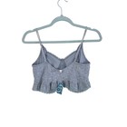 Nwt Free People Intimately Lace Ruffle Crop Cami Top Blue Xs Cottagecore Fairy