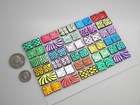 Various Designs Set Of 60 Pcs Etched Dichroic Glass  ea21  Coe 90 Fusing Supply