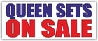 Queen Sets On Sale Advertising Banner Vinyl Sign Sheet Pillow Mattress Size