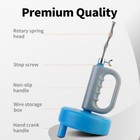 50 Ft Drain Auger Plumbing Snake - Manual Flexible Clog Remover Tool For Sink