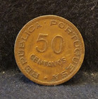 1958 Portuguese Angola 50 Centavos  Km-75  an5 