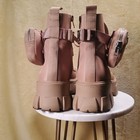 Steve Madden Thunder Women s Beige Mid-calf Combat Boots Us 7 Pouch Lug Sole