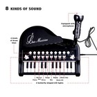 Toddler Piano - 24 Keys Black Baby Piano Toys With Microphone  Birthday Gifts   