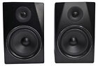 Pair Rockville Apm8b 8  2-way 500 Watt Powered Usb Studio Monitors stands pads