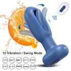 Flapping Anal Butt Plug Dildo Vibrator Prostate Massager Sex Toys For Men