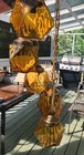  Vintage Chandelier Light Fixture Russell Industries Glass 12 Sides Dodecahedron