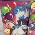 Vintage Htf Lisa Frank 90   s Tri Fold 3 Ring Binder Rainbow Balloon Kittens Cats