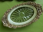 Vintage 1950s Matson  Gold-plated gilt Ormolu Filigree Oval Soap Trinket Dish