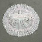 Vintage Bryan Pale Pink Ruffled Dress White Swiss Dots 11x14    Baby Infant Lace