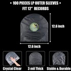 100 Pieces Lp Inner Sleeves 12 Inch Vinyl Record Sleeves Proper Protection 