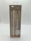 Sugar Paper Essentials Pen Set 2pc White Gold Polka Dot   Solid New In Box