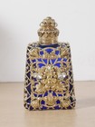Vintage Perfume Bottle Lot Blue Glass Ormolu Filigree Rhinestone Vanity Bottles