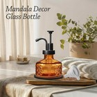8 Oz Vintage Glass Soap Dispenser With Black Pump  Refillable Liquid Dispenser