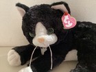 Ty Classic Shadow Kitty Cat Lying 2015 10  Plush With Ear Tag