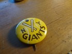 1950 Baseball New York Giants American Nut Chocolate Souvenir Pin Button Pinback