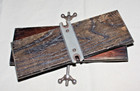 Vintage Victorian Wood And Metal Flower   Leaf Press