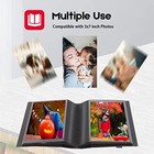 Small Photo Album 5x7 Holds 64 Photos Black Inner Page With Strong Elastic 