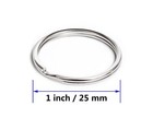 100 Pack 1 Inch Split Key Rings Metal Keychain Rings For Diy Crafts Keys Bags