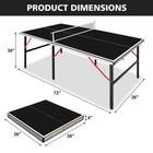 6 Ft Foldable Ping Pong Table Set     Includes Net  2 Paddles   3 Balls