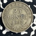 1917-c Newfoundland 25 Cents Lot t6912 Silver 