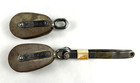 2 Vintage Main Marine 4-se England Yacht Pulley Sheave Blocks  Free Ship