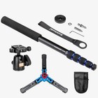 69  Aluminum Monopod With Tripod Base   Ball Head For Dslr