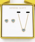  Kendra Scott Anna Framed Stud Earrings And Pendant Necklace 