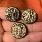 Ancient Roman Greek Athena Attica Face Kings Silver Coin Lot Of 3 Coins