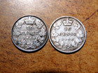 Canada 1900 And 1901  10 Cents  925 Silver Queen Victoria Nice Original Coin Df3