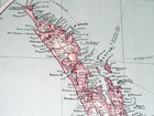 1908 Antique Map Of  New Zealand Fiji Hawaii Sandwich Islands Tasmania Australia