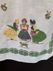 Vintage Startex Linen Cotton Dish Towel Covered Bridge Dutch Ladies Dog