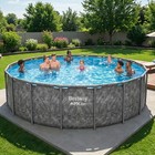 Bestway Apx 365 18 x52  Round Above Ground Swimming Pool Set With Pump   Ladder