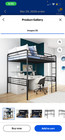 Dhp Full-size Metal Loft Bed With Ladder In Black