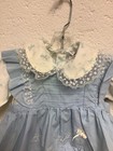 Vintage Mayfair Baby Dress 6-9 Months Blue White Lace Sweet   Pretty