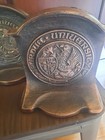 Purdue University Cast Metal Bookends Pair Antique 1920s     Vintage Seal Display