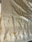 Antique  Victorian  Dress Makers Lot  2 Net  Silk Lace  And Embroidered Pieces
