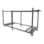 Folding Table Rack Dolly Cart W  Casters Max 8 Round Table 12 Folding Table