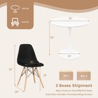 5 Pcs Dining Set Modern Round Dining Table 4 Chairs For Small Space Kitchen