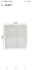 6 Sheets Fake Fur Fabric Square Patches 10     10  Shaggy Faux Fur White