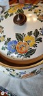 Asta Floral Round Porcelain iron Casserole Dish W  Lid   Handles Amsterdam