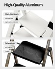 3 Step Ladder Lightweight Aluminum Step Stool W  Convenient Handgrip Folding