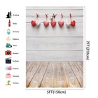 Valentine s Wood Floor Backdrop 5x7ft Love Baby Shower Photo Booth Props