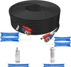 4pcs 200ft Video Power Cable Bnc Rca Cord Wire For Cctv Security Camera System