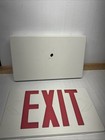 Commercial Electric 14w Equiv Led White Exit Sign W  Ni-cad 4 8v Battery Red C12