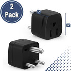 2 Pack Us To India Plug Adapter  Type D  Maldives  Pakistan  Travel Plug Adapter