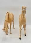 Lot Of 2 Vintage Louis Marx Toys Buckskin Horse Nodding Head And Non Johnny West